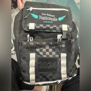 New Balance Nationals Black and White Backpack